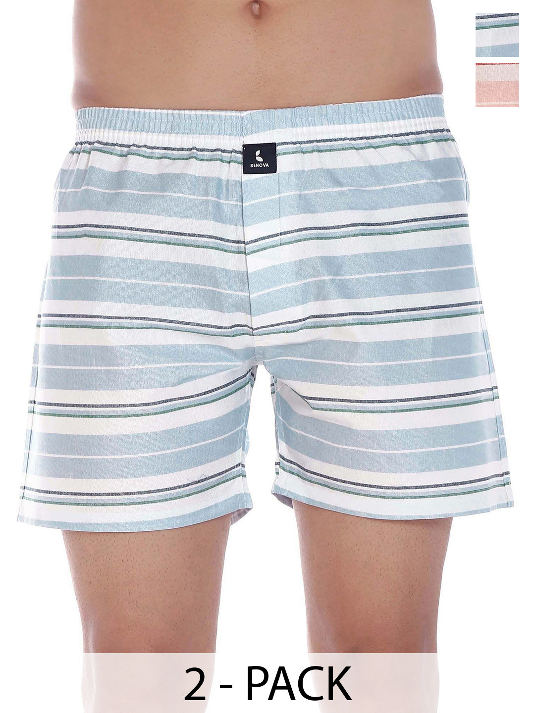 BENOVA Pack Of 2 Printed Pure Cotton Boxers BNV-24-10-P2-S