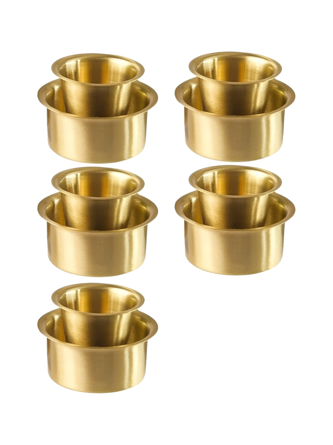 VPSK Gold-Toned 5 Piece Cups and Saucers