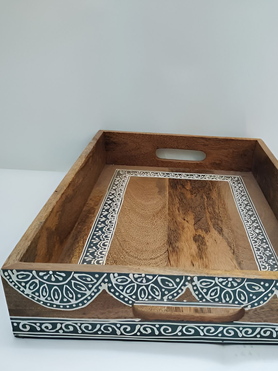 House Of Accents Brown 2025 Wood 1 Pieces Easy to Clean Serving Tray