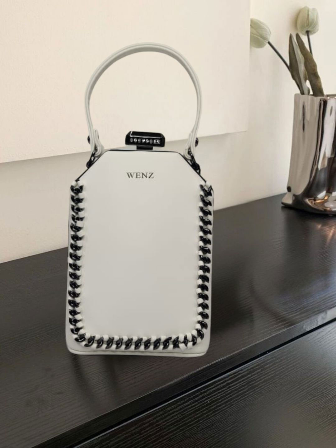 Wenz Embellished Box Clutch