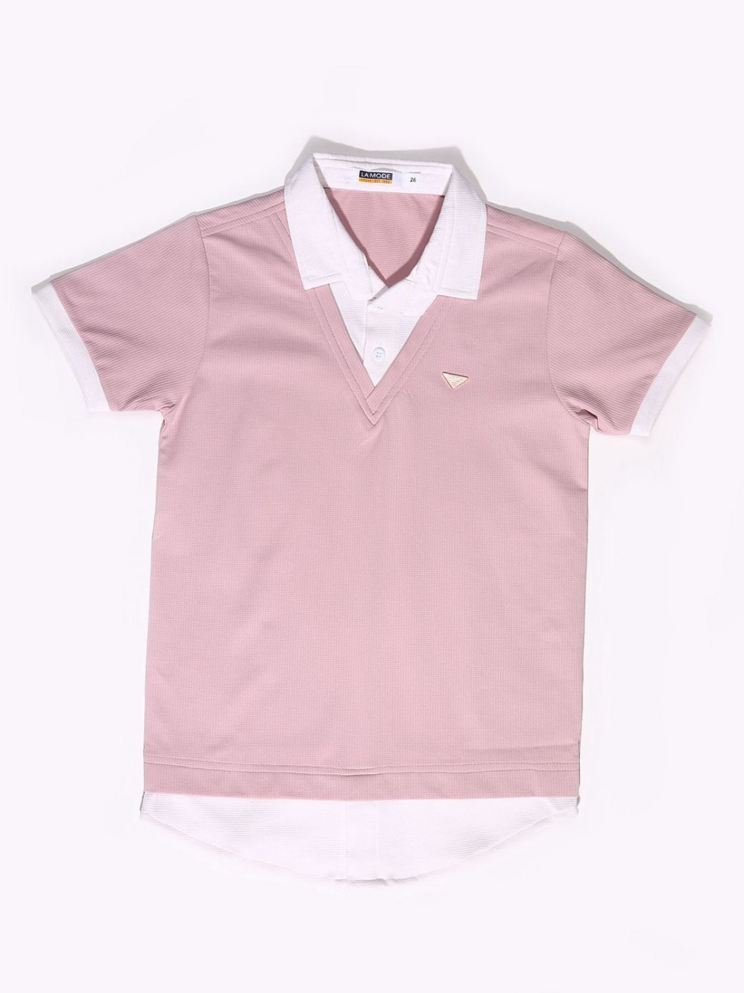 V-Mart Boys Polo Collar Cotton T-shirt with Mask
