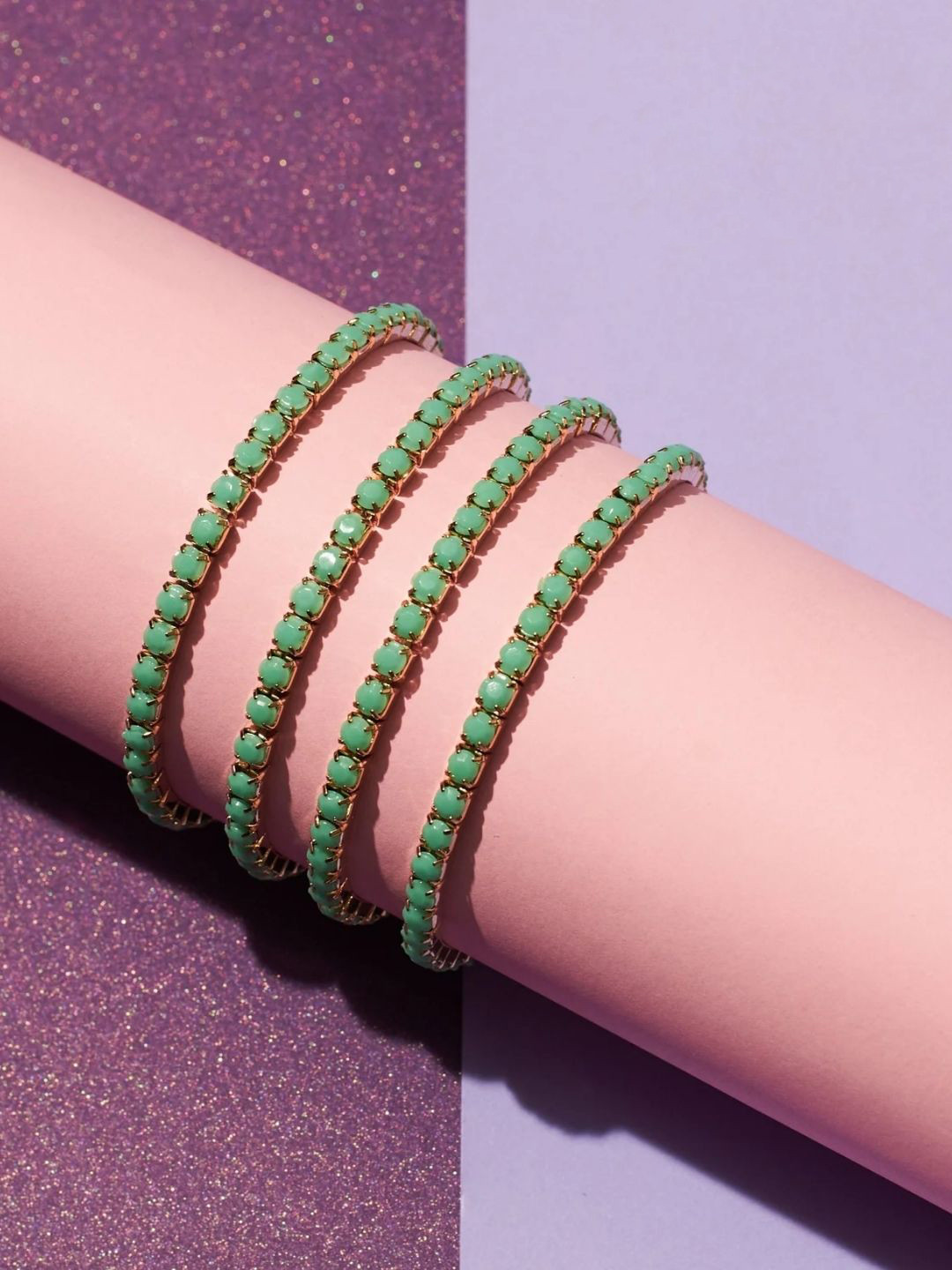 SALTY Pack of 2 Women Set of 4 Seaglass Stretchable Band