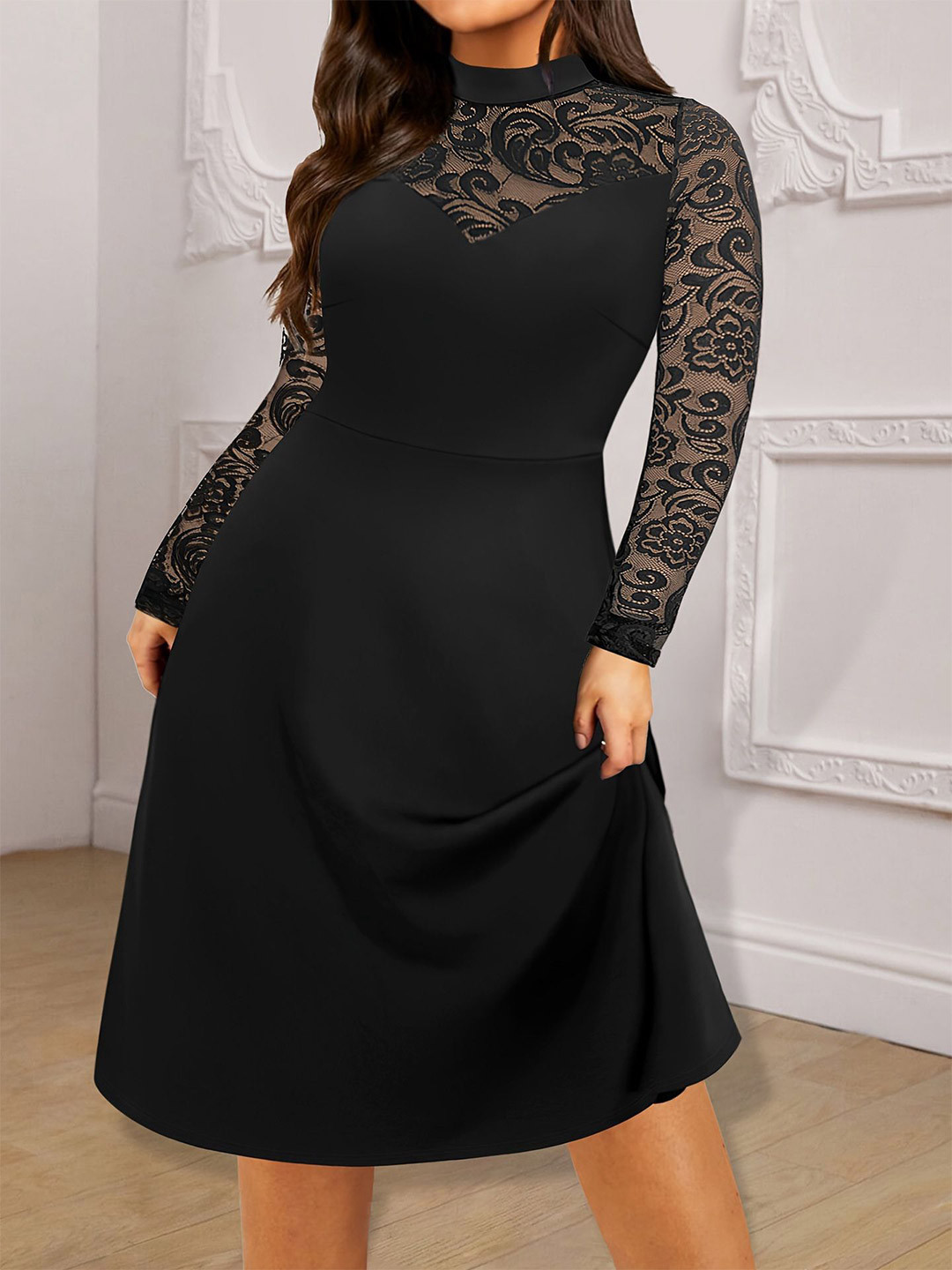 DressBerry Curve A-Line Midi Dress