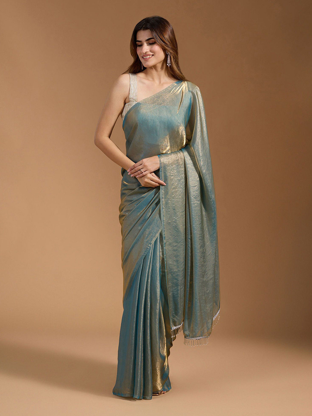 all about you Organza Saree With Blouse Piece