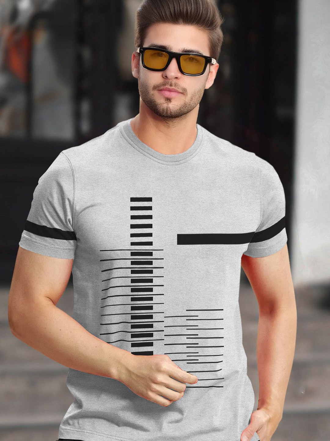 TRIPR Printed Short Sleeves Round Neck T-shirt