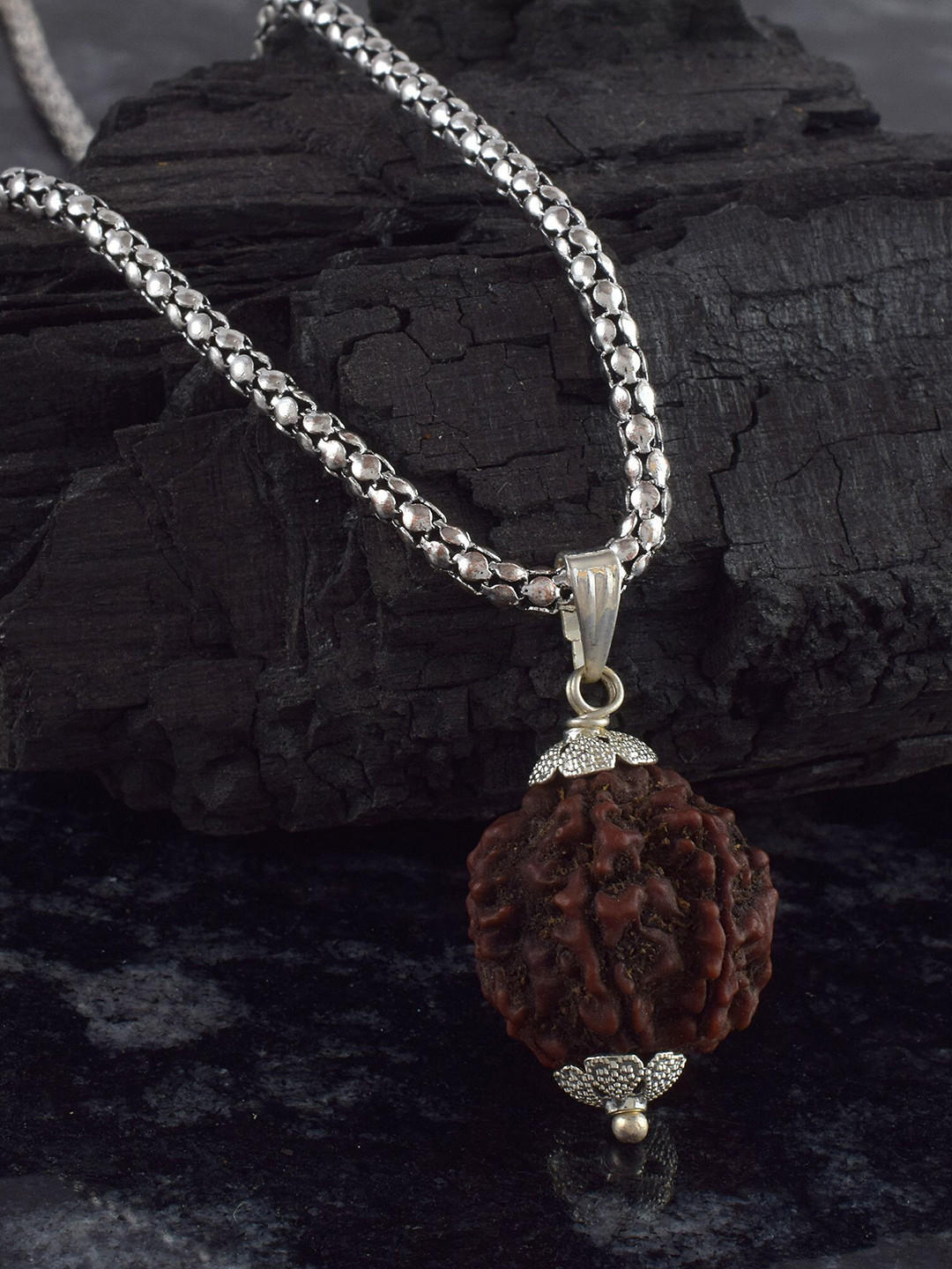 ADMIER Silver-Plated Contemporary Pendants with Chains