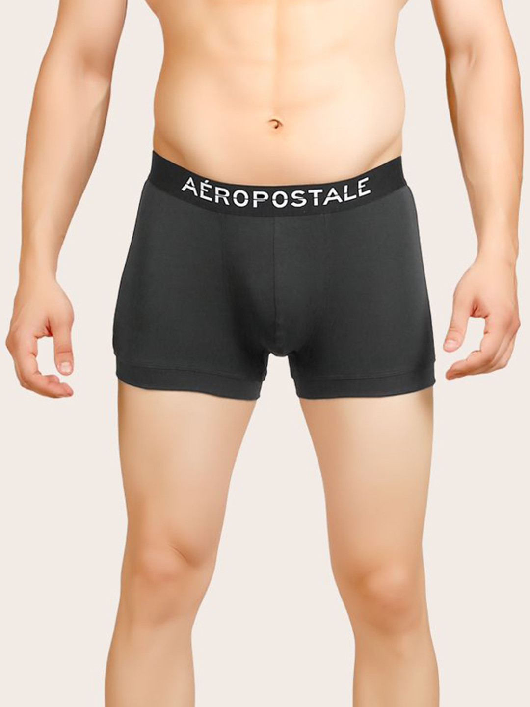 Aeropostale Cotton Mid-Rise Anti-Bacterial Protection Short Trunk RTRK01-BLK