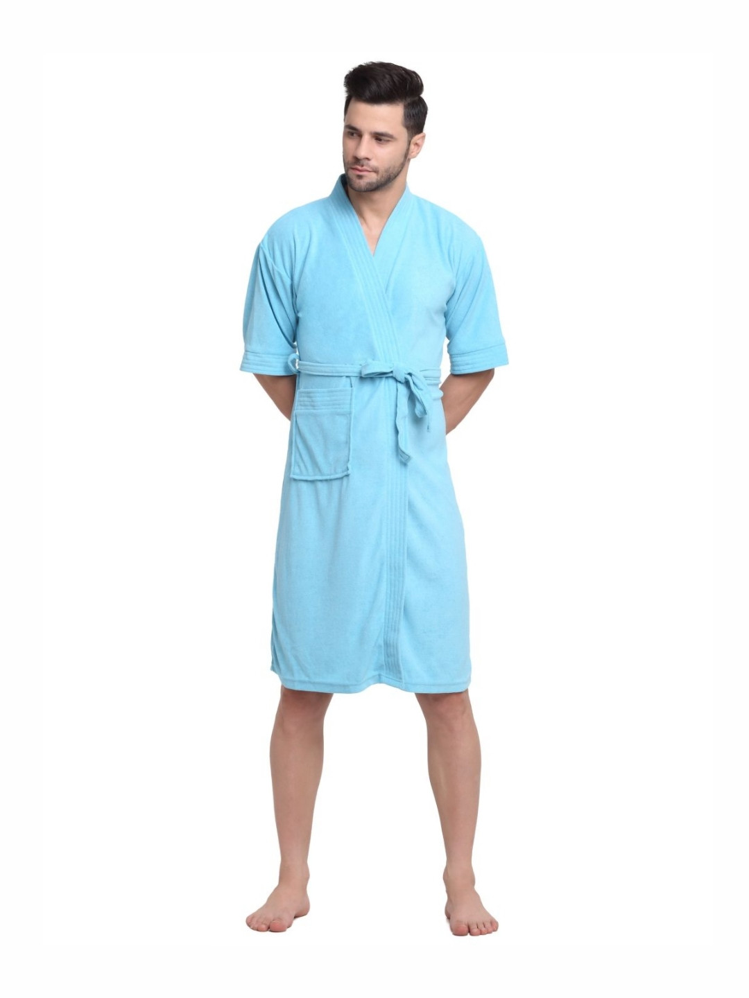 Aura Cotton Shawl-Collar Bath Robe