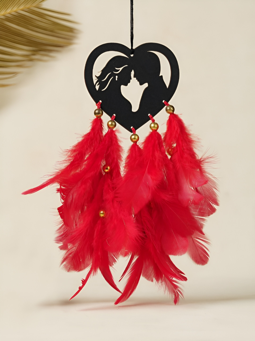 COLOR SPLASH Red Love Couple Car Windchimes