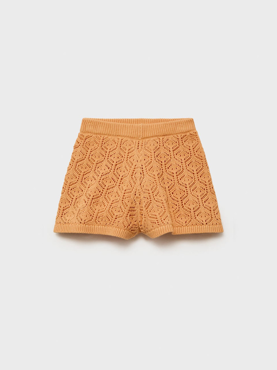 Mango Kids Girls Pure Cotton Open-Knit Above Knee Shorts