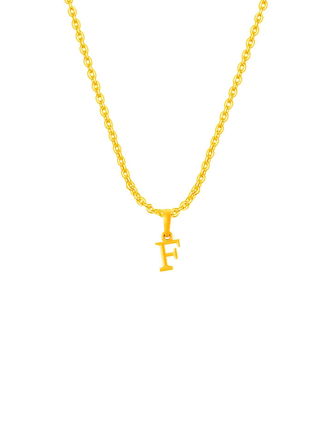 AKSHAT SAPPHIRE Men 925 Sterling Silver 22KT Gold Plated F Alphabet Pendant & Anchor Chain
