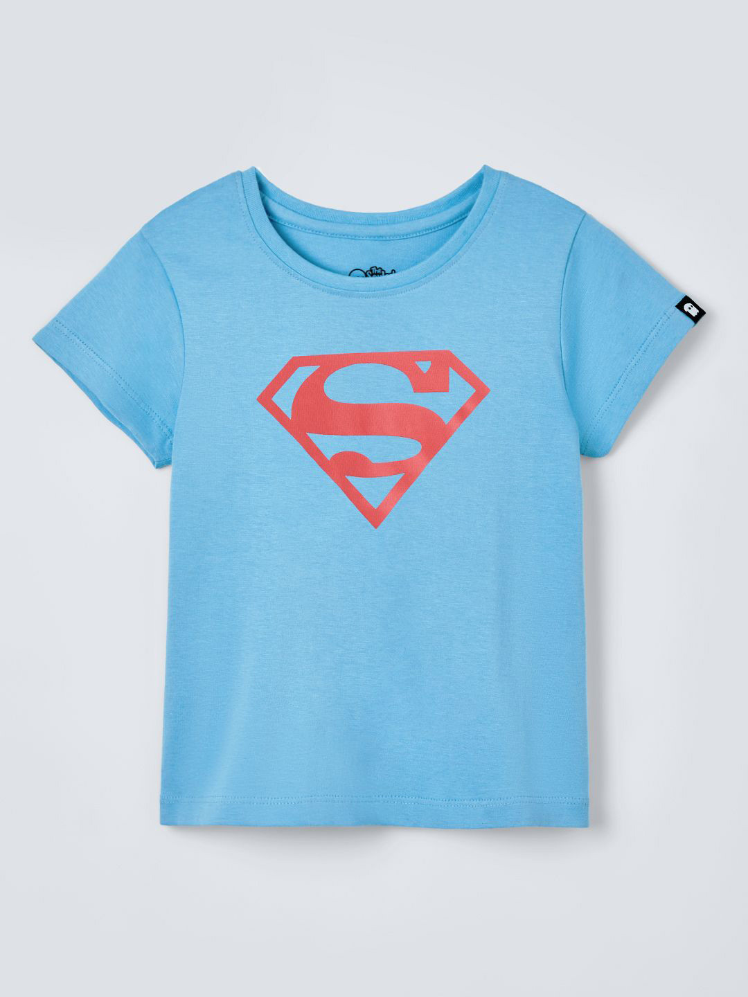 The Souled Store Girls Superman Logo Printed Pure Cotton T-Shirt