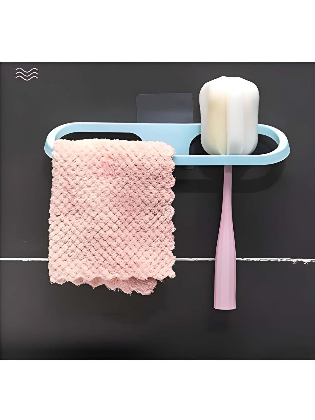 upkaranwale Blue Self Adhesive Wall Hanging Shoes Holder