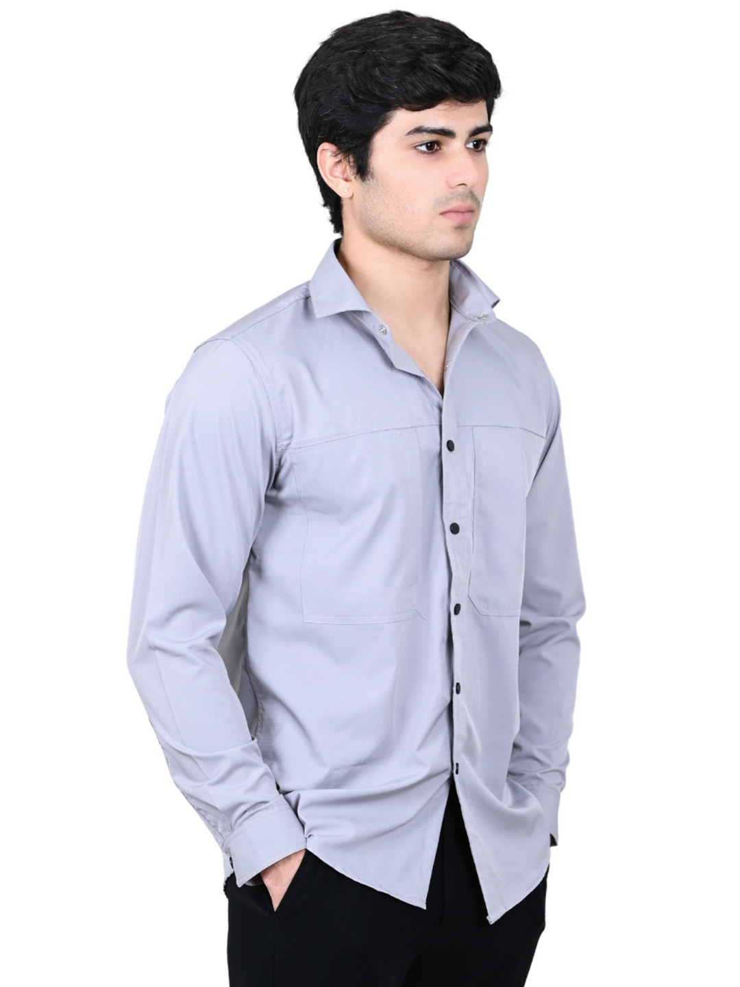 Suture Craft Standard Slim Fit Imported Wrinkle Free Designer Pockets Casual Wear Shirt