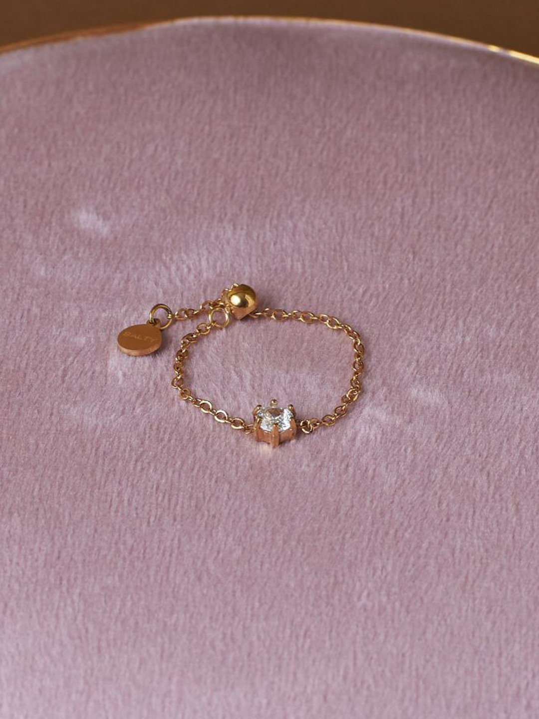 SALTY Pack of 2 Women Champagne Self-Love Chain Ring