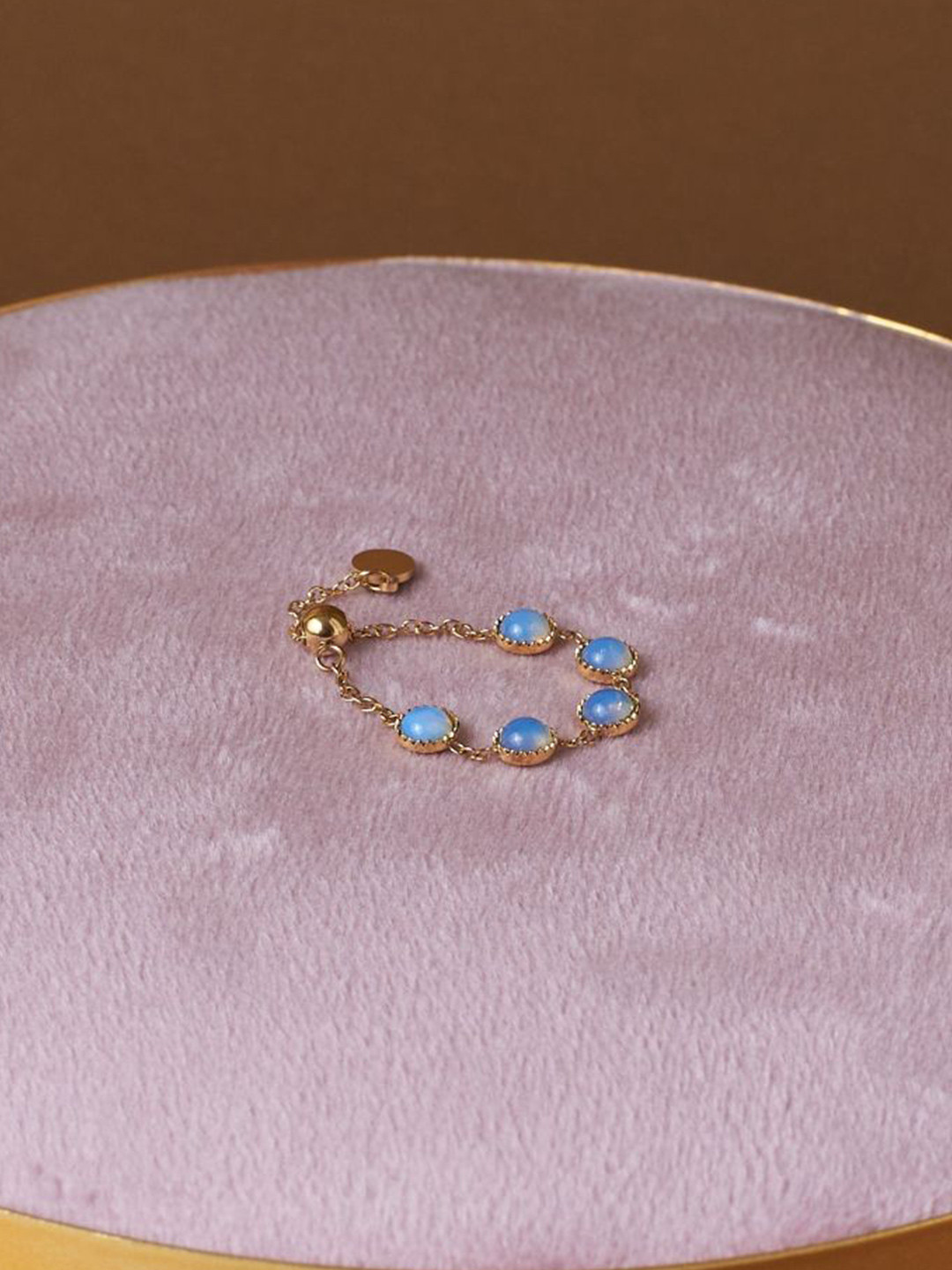 SALTY Set Of 2 Celestial Stones Studded & Opalescent Rings