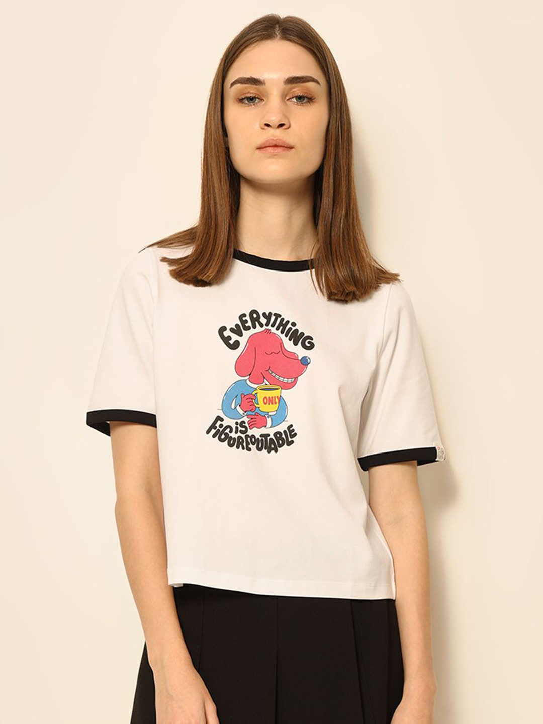 ONLY Women 1 Graphic Printed Regular T-shirt