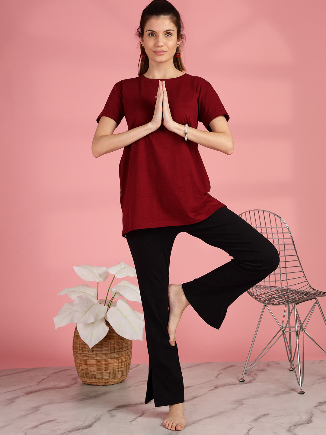 9shines Label Cotton Round Neck Lounge Tshirt