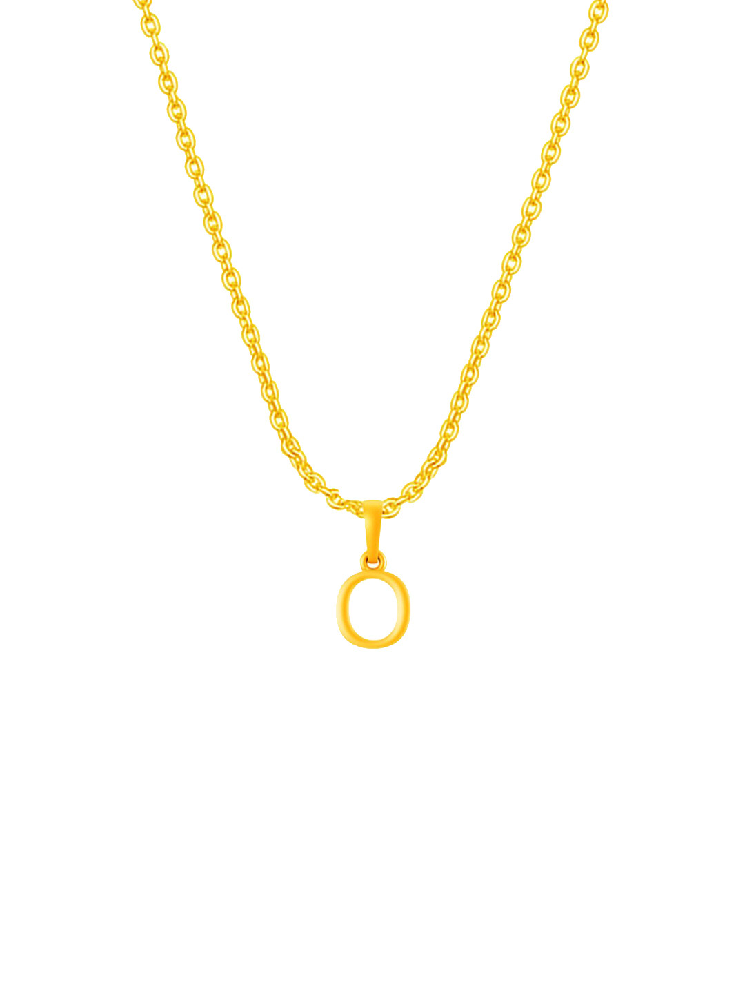 AKSHAT SAPPHIRE Men 925 Sterling Silver 22KT Gold Plated O Alphabet Pendant & Anchor Chain