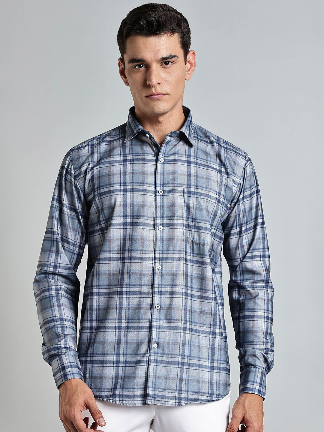 APPEL TOUCH Comfort Tartan Checks Checked Semi formal Cotton Shirt