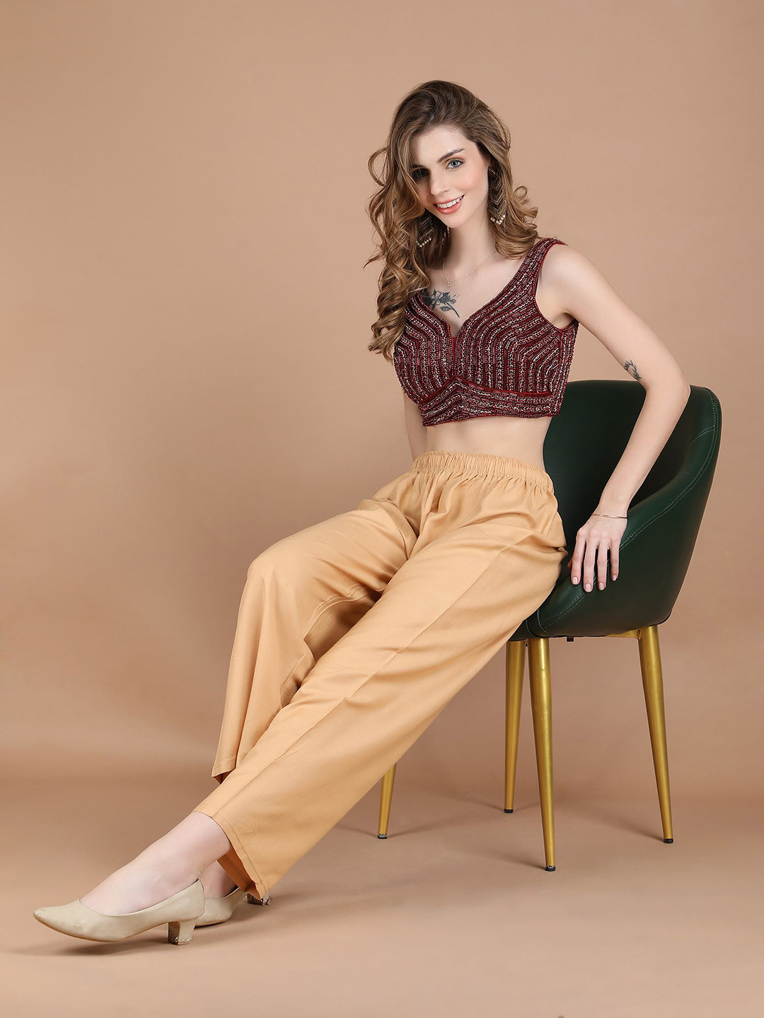 Women Plus Size Rayon Wide Leg Palazzo