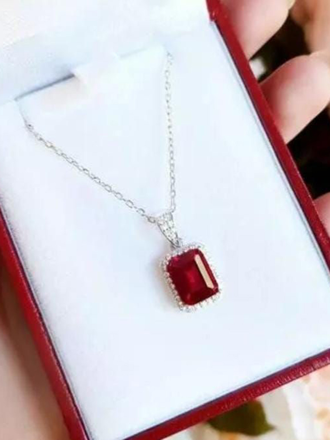 spyronix real treasure Silver-Plated Square Pendants with Chains