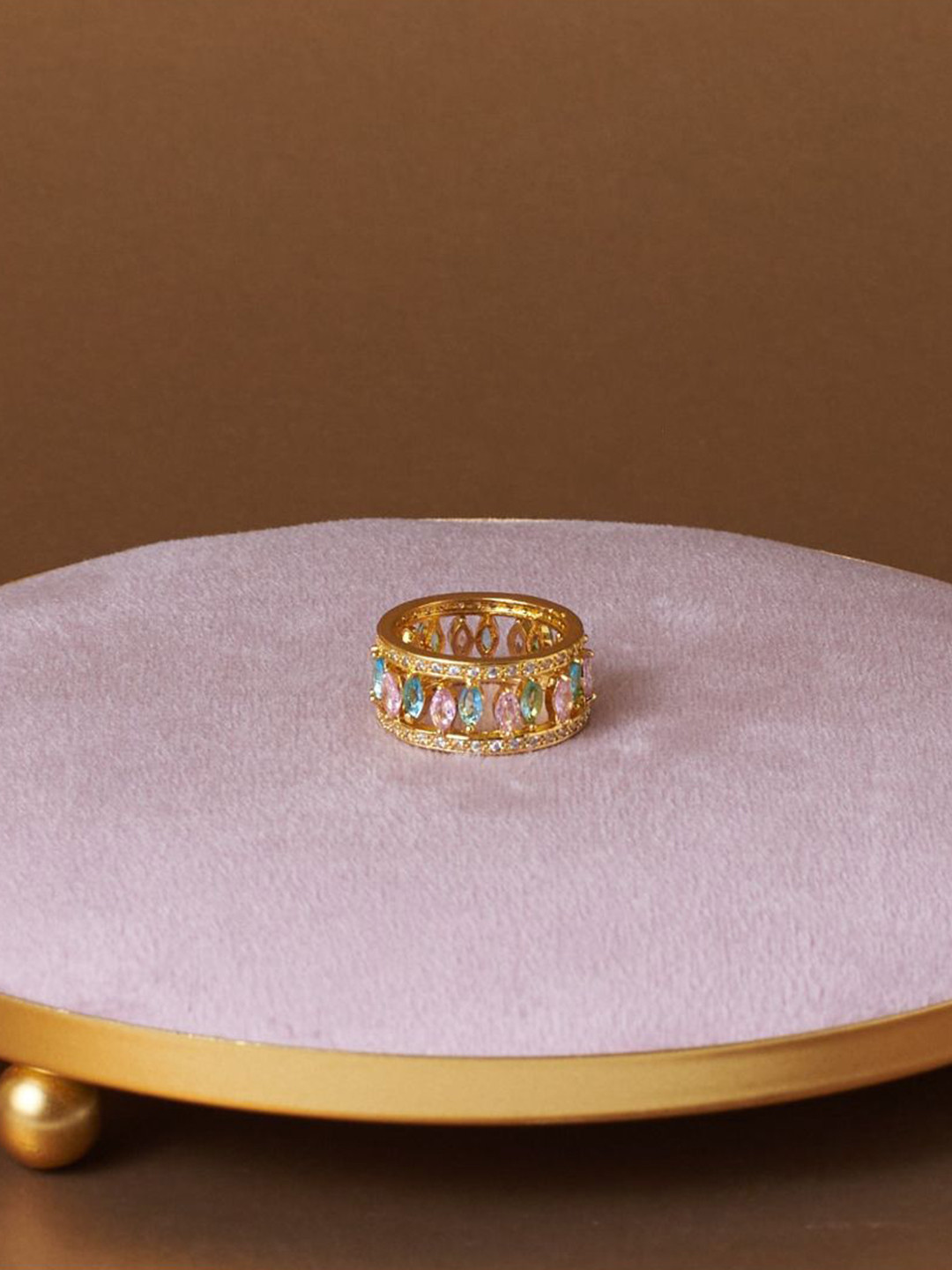 SALTY Pack of 2 Women 2 in 1 Baguette diamond Ring