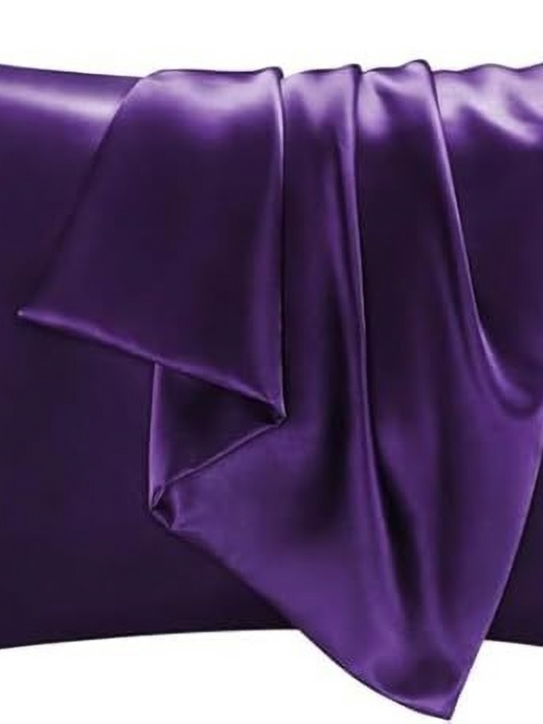 GENUINE GLOBAL DECOR Purple Satin Rectangle Pillow Covers