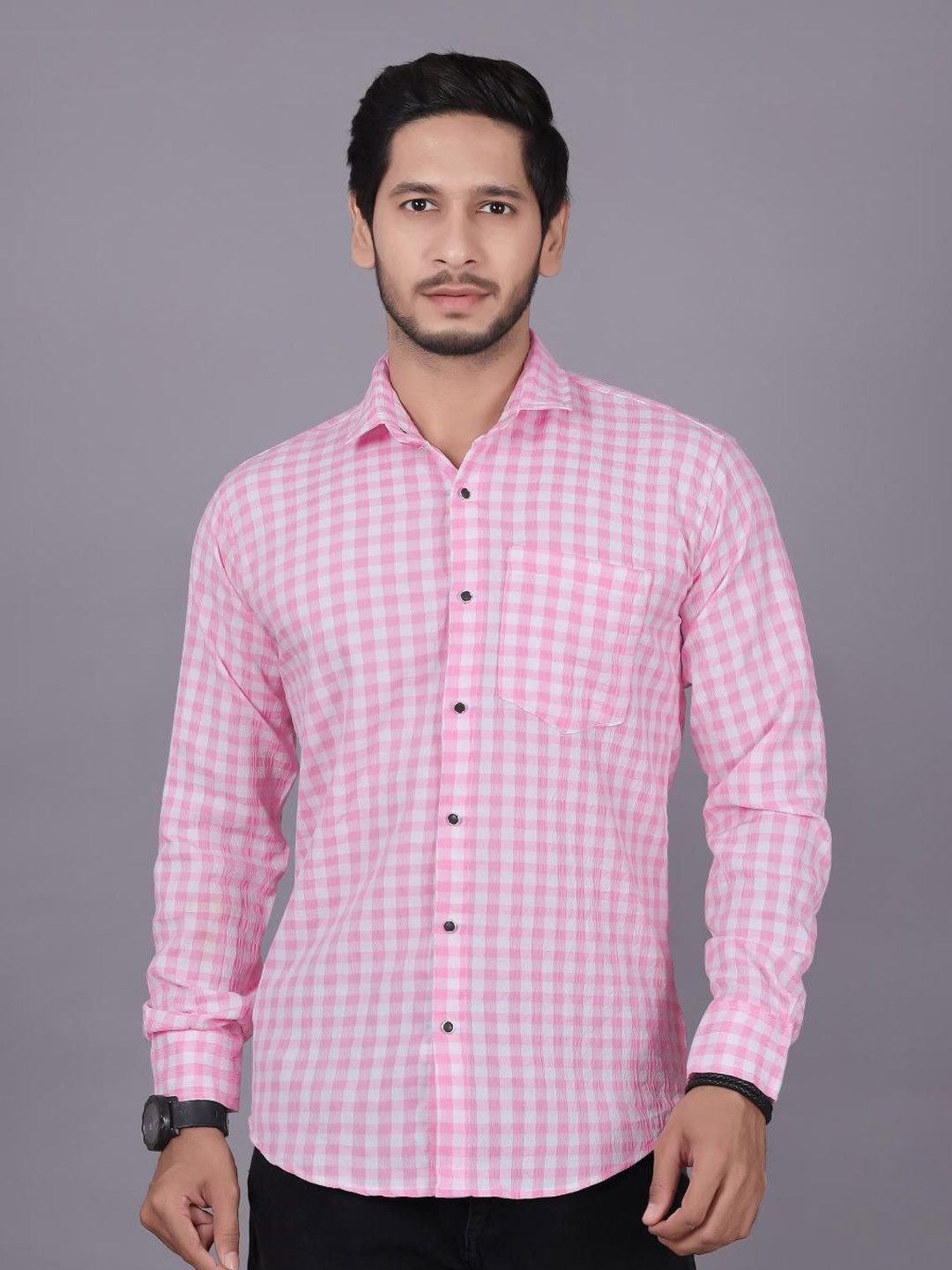 JEEVAAN - THE PERFECT FASHION Gingham Checked Regular Fit Casual Shirt