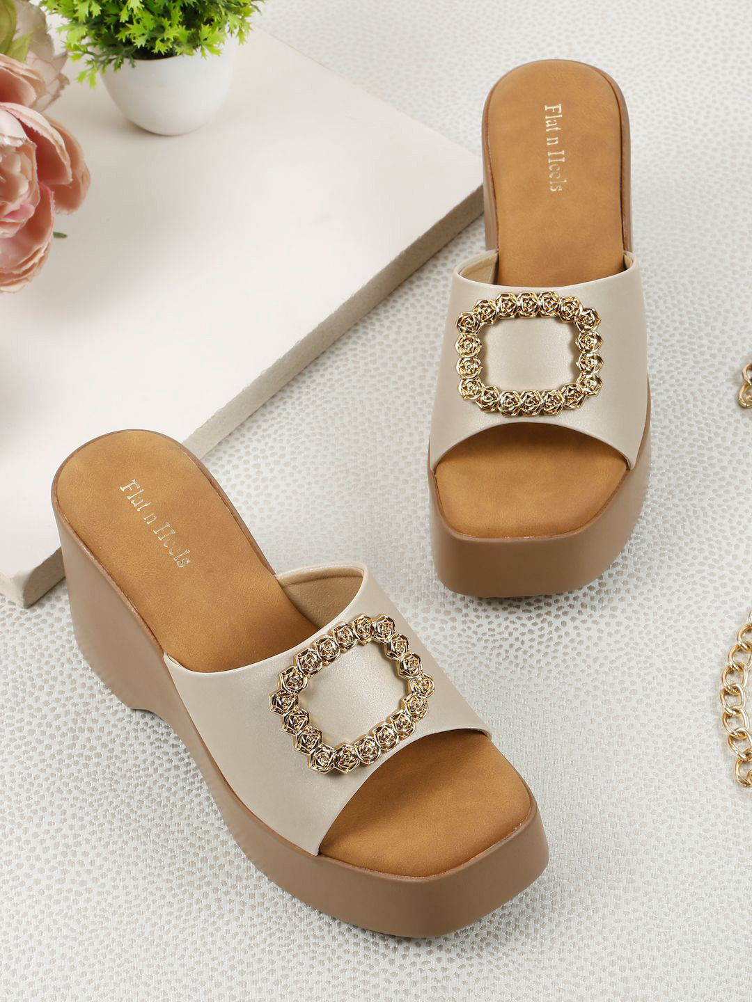 Flat n Heels Wedge Open Toe Sandals