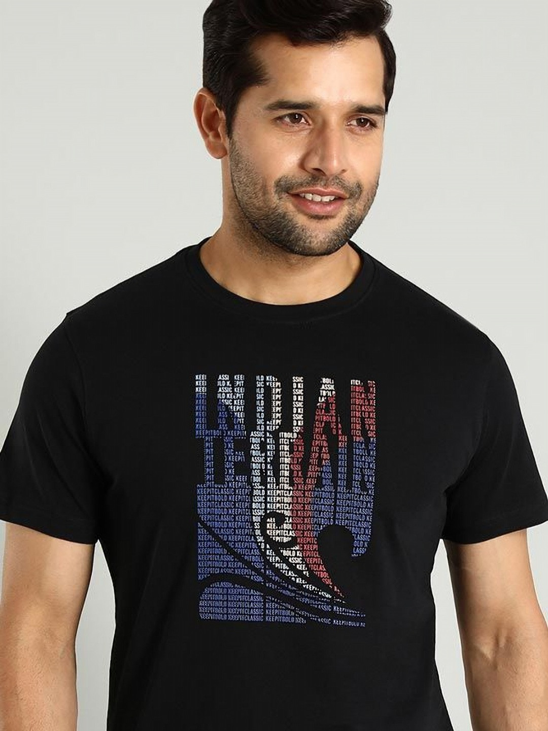 Indian Terrain Biker Printed Cotton T-shirt