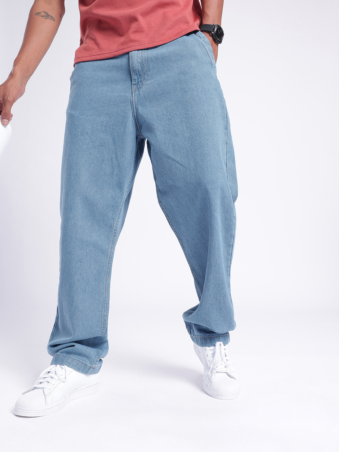 glitchez Men Classic Skater Fit Jeans