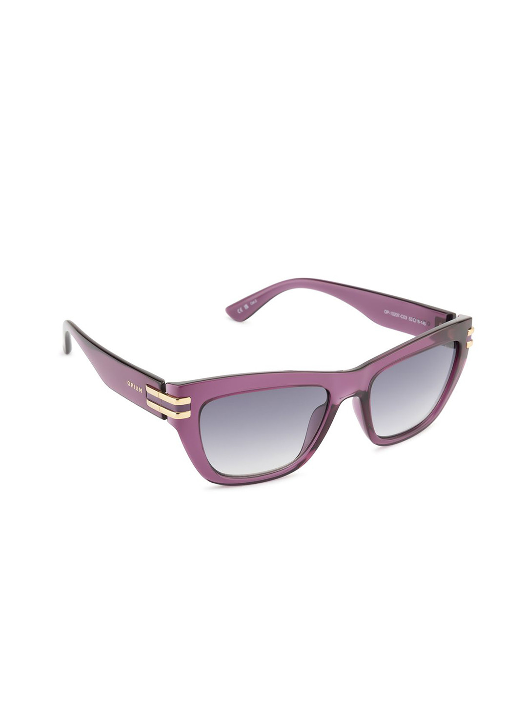 OPIUM Women Purple Plastic Full Rim UV Protection Sunglasses OP-10207-C03-53