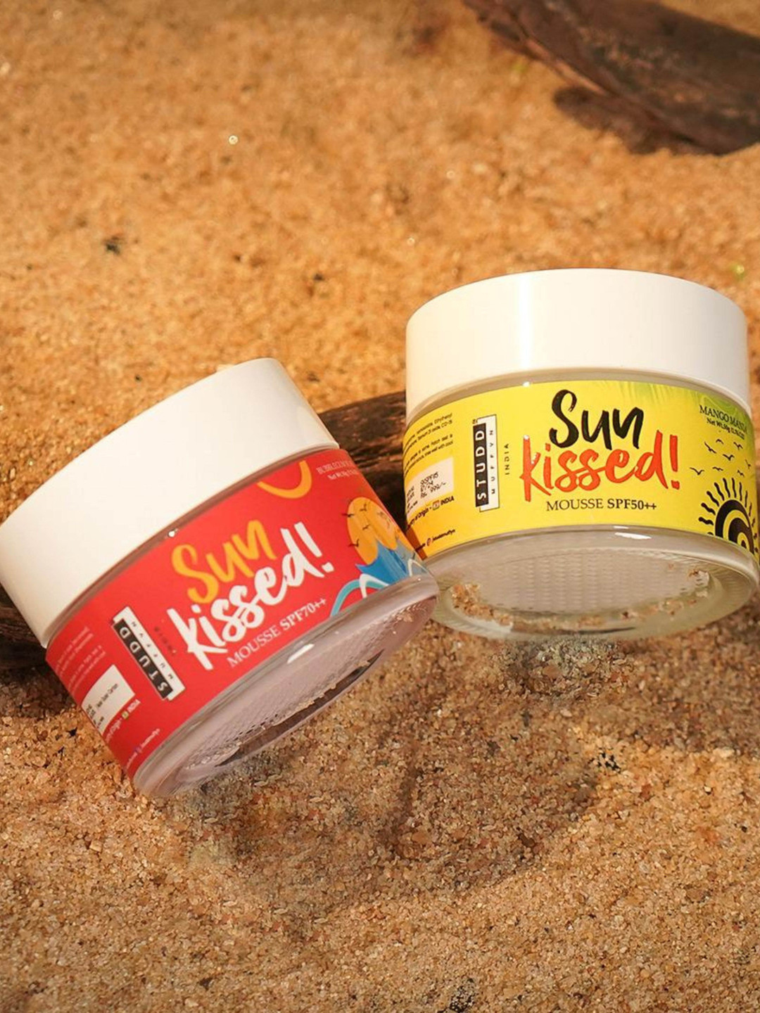 Studd Muffyn Set Of 2 Sun Kissed Mousse Sunscreen With SPF70++ & SPF50++ - 50 g Each