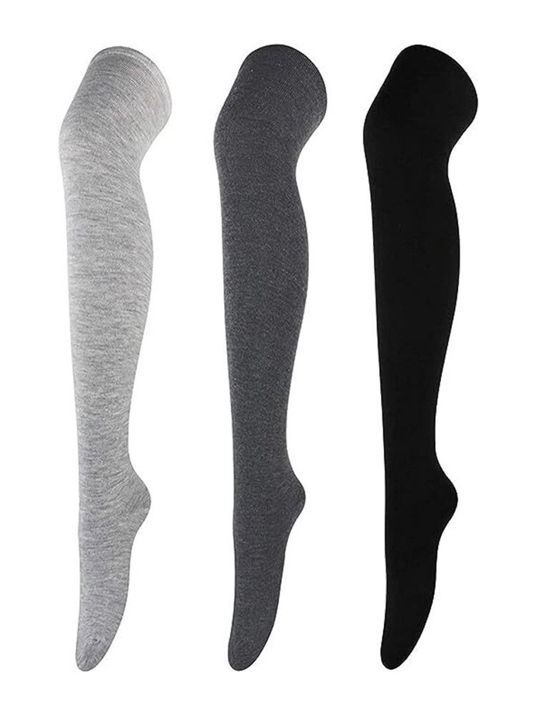 TRAZO Women Pack Of 3 Above Knee-Length Socks