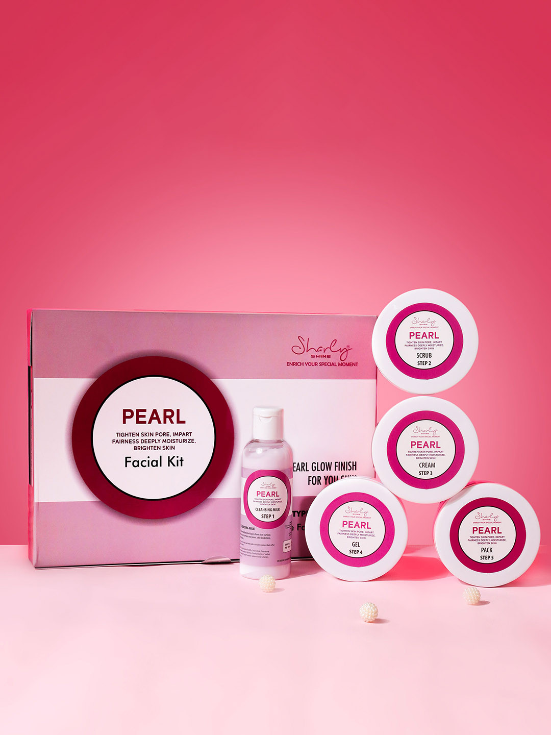 Sharly Shine Pearl Facial Kit To Brighten Skin - 520 g