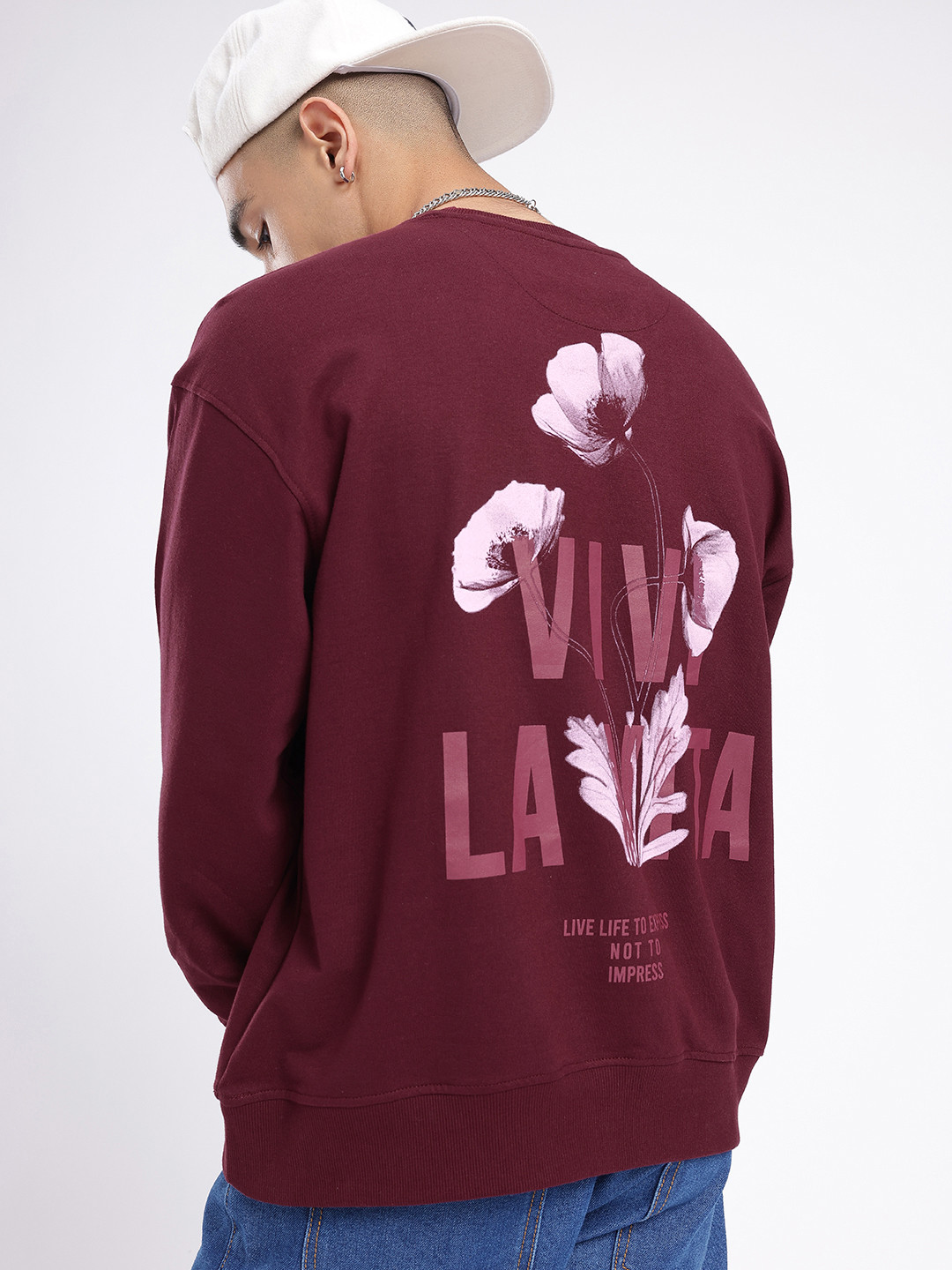 glitchez Printed Cotton Terry Relaxed Fit Sweatshirt
