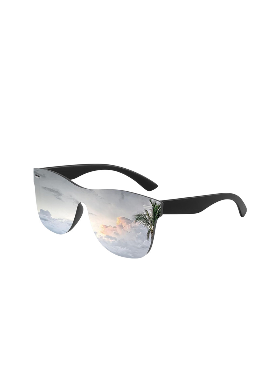IFLASH Unisex Shield Sunglasses with UV Protected Lens 6090 SILVER MRCRY