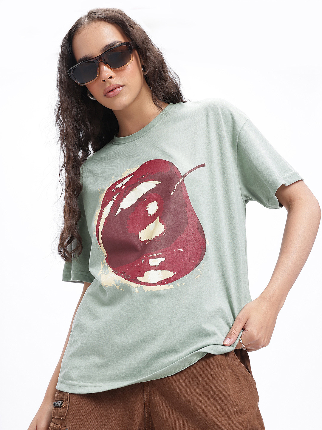 glitchez Graphic Dropped Shoulder Oversized T-Shirt