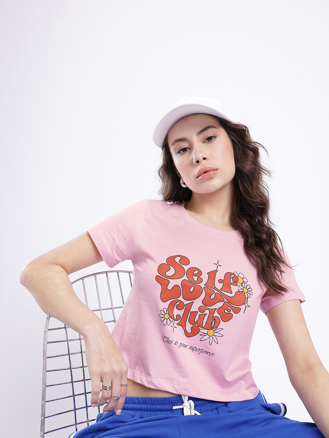glitchez Printed Crop T-shirt