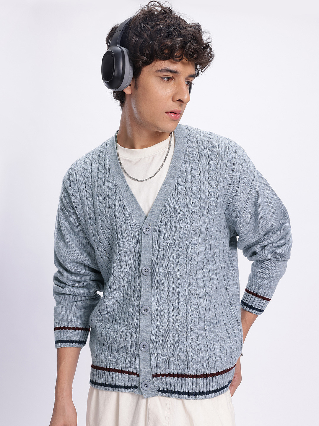 glitchez Cable Knit Acrylic Pullover
