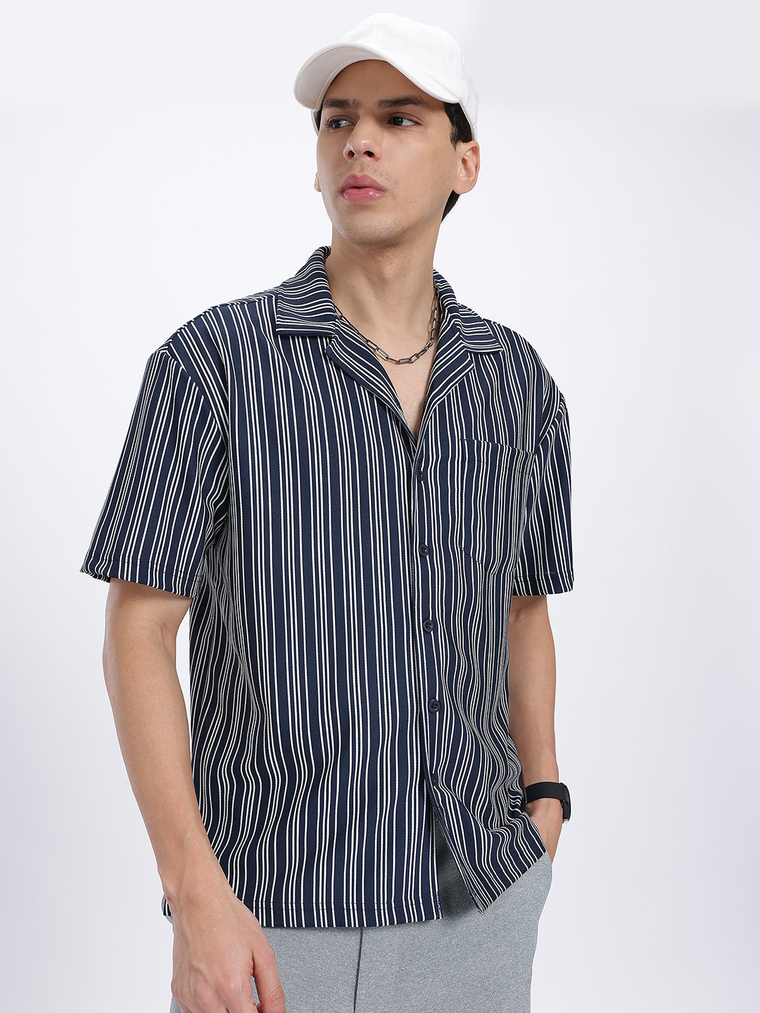 glitchez Striped Regular Fit Shirt