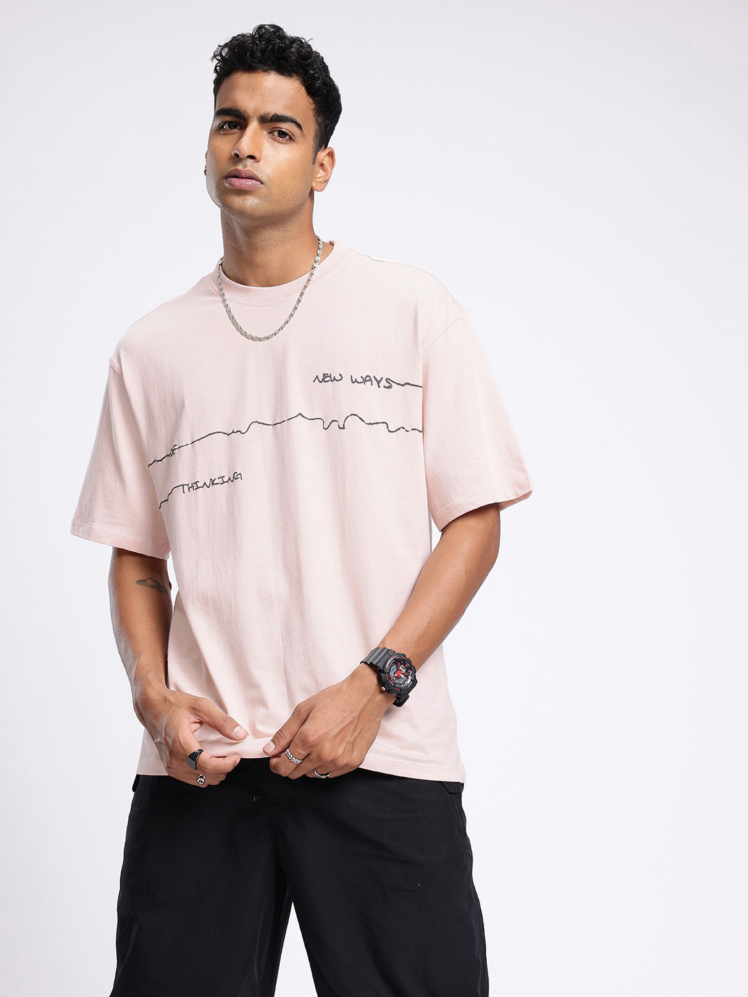 glitchez Urban Cool Typography Relaxed Fit T-shirt