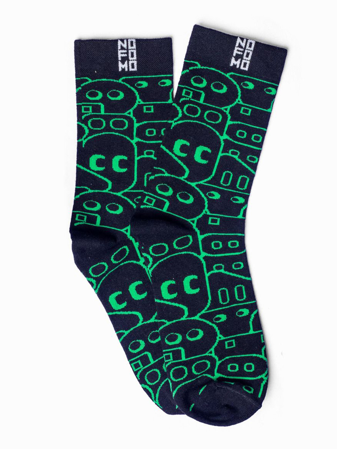 NoFoMo Printed Calf-Length Socks