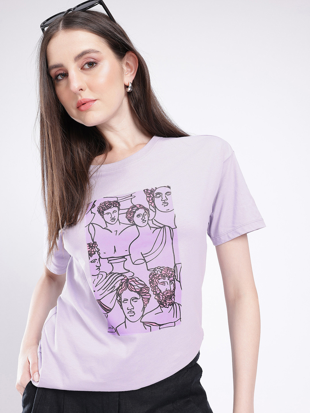 glitchez Urban Savvy Printed Relaxed Fit Longline T-shirt