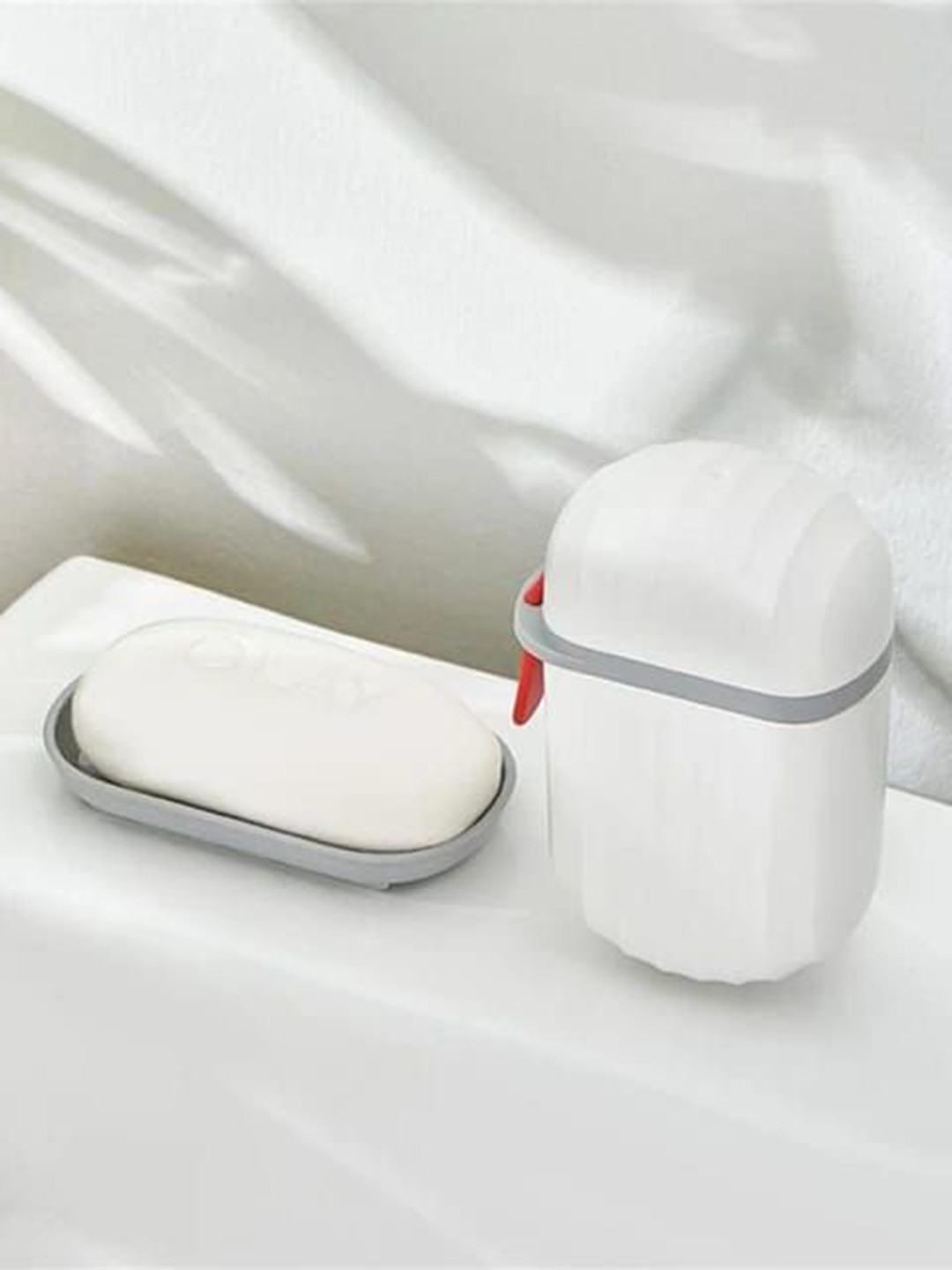 HASHONE Set Of 3 Travel Ready Toothbrush Holder & Soap Tray Combo