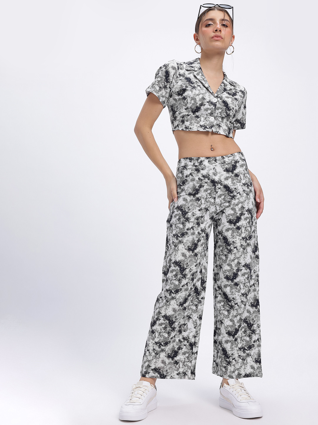 glitchez Textured Print Co-Ord Set