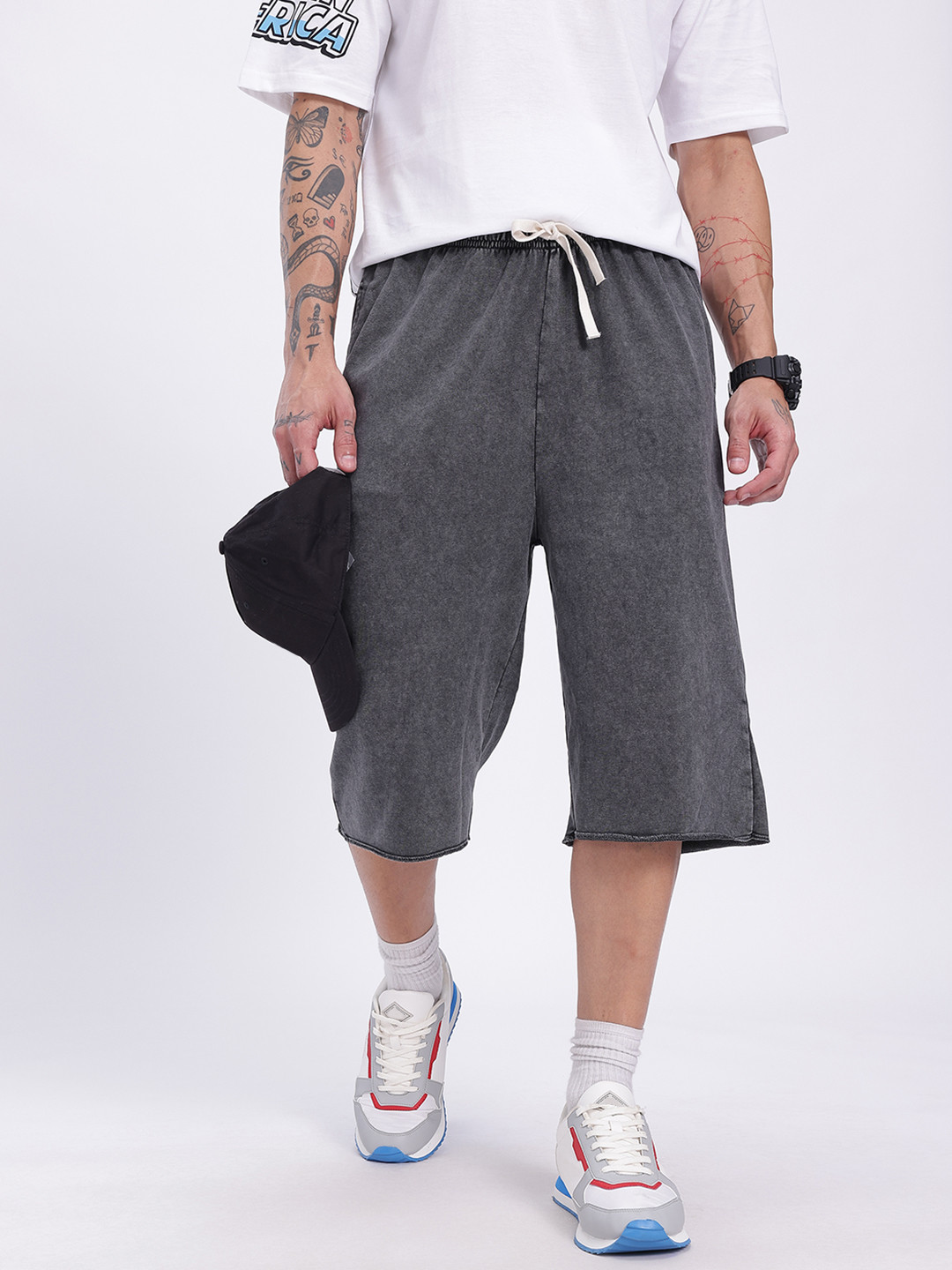 glitchez Men Relaxed Oversized Fit Jorts