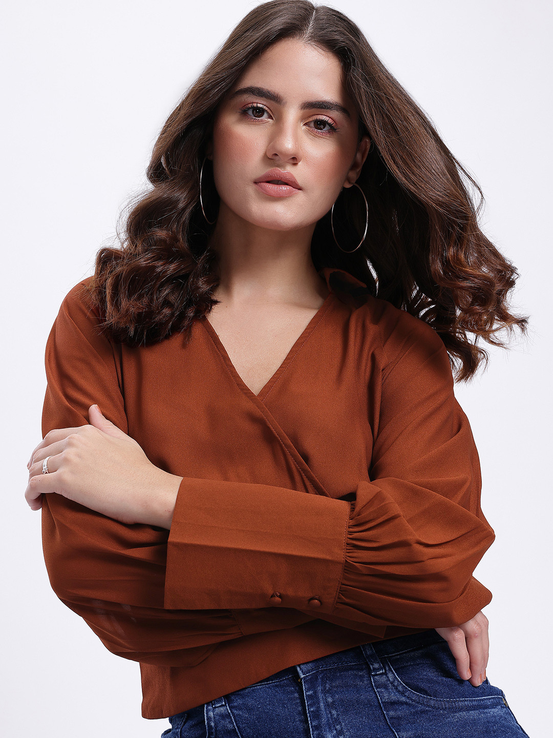 glitchez Wrap-Style Top