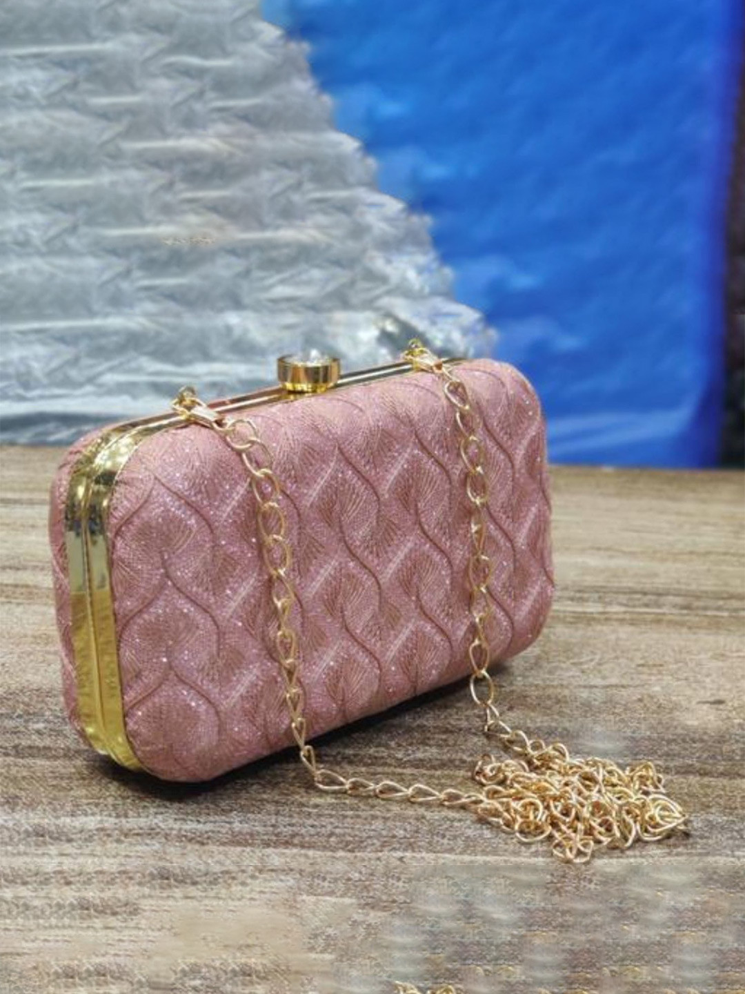 Rapid Costore Embroidered Bridal Box Clutch